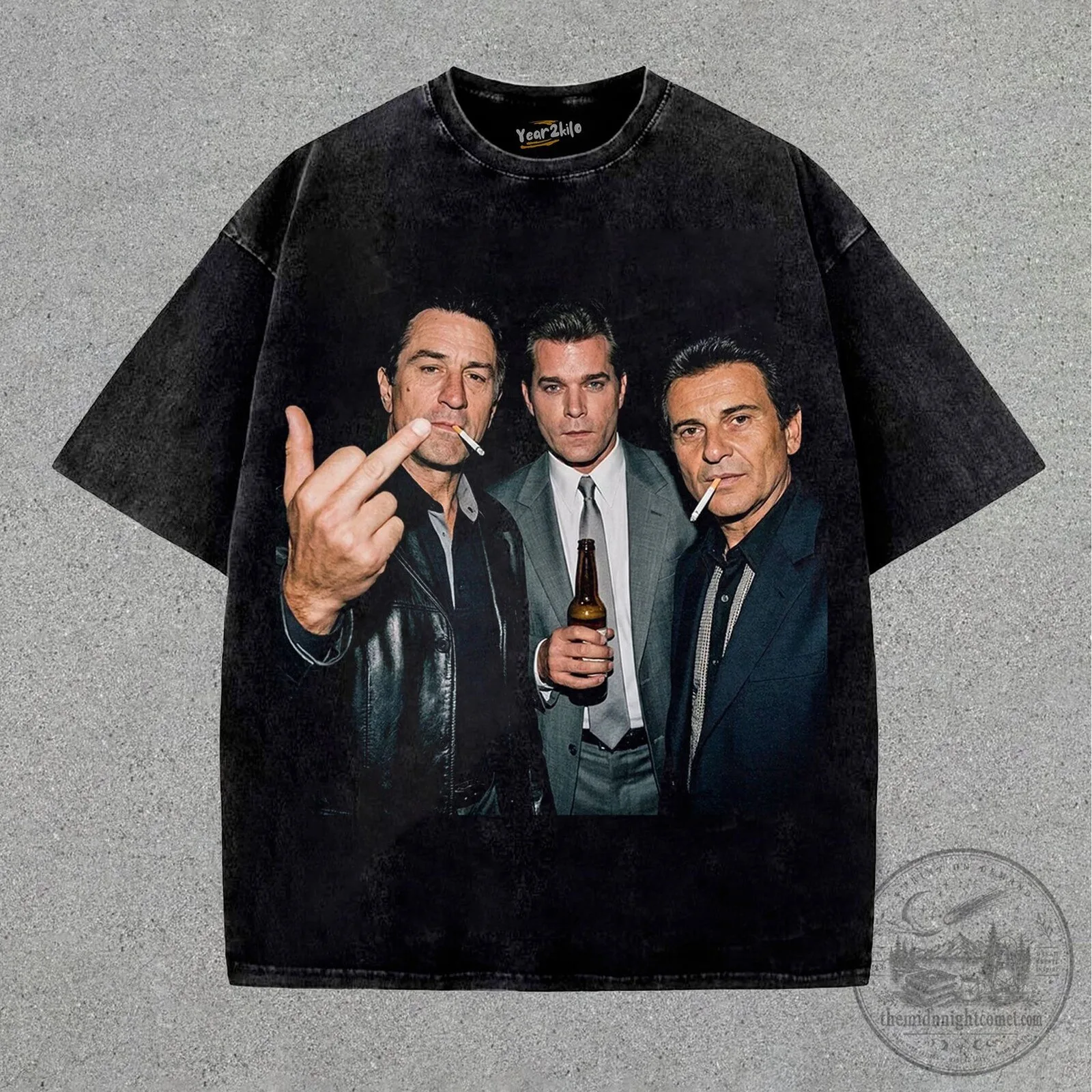 Goodfellas Movie Robert De Niro Ray Liotta Joe Pesci Vintage Washed T-Shirt 8 Goodfellas Movie Robert De Niro Ray Liotta Joe Pesci Vintage Washed T-Shirt