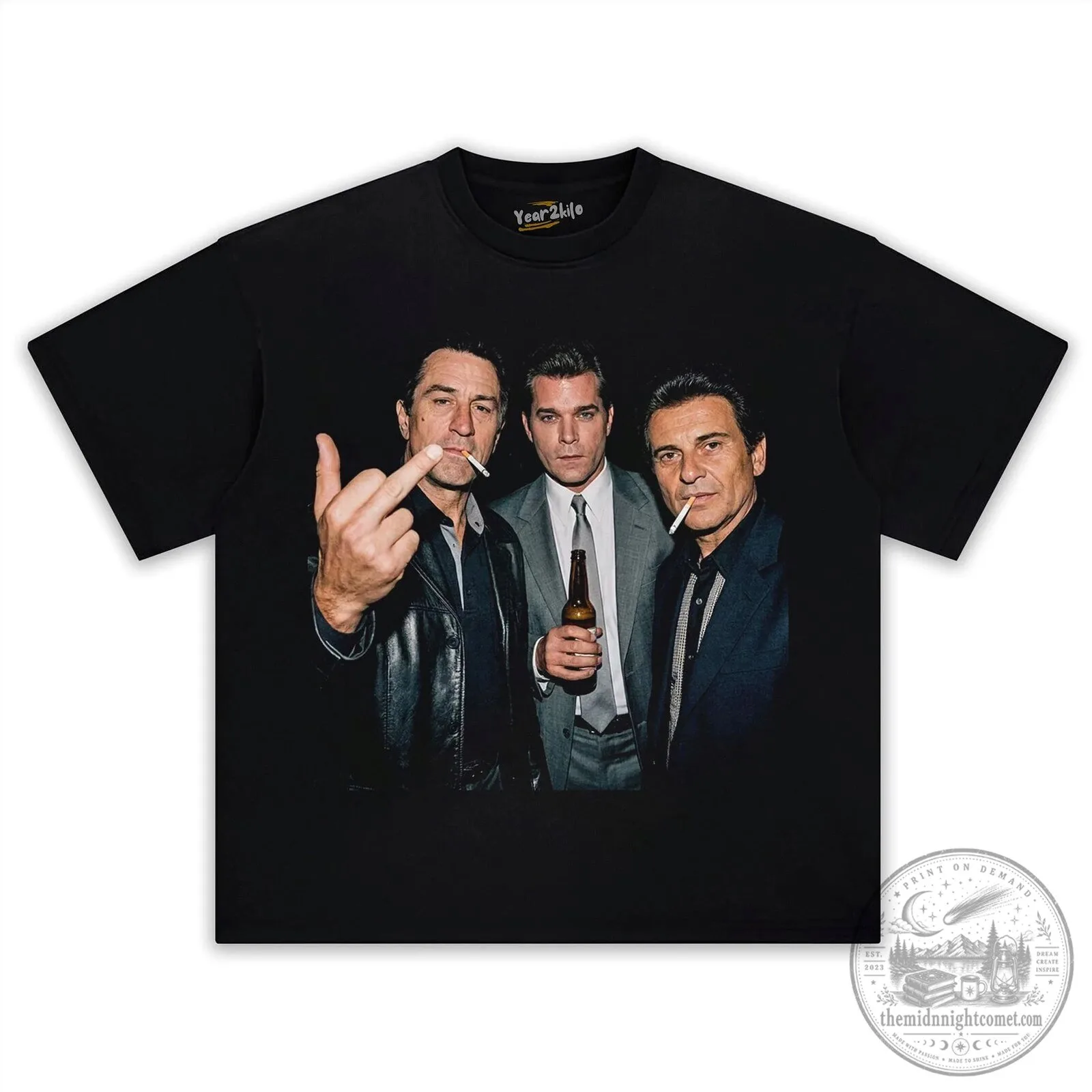 Goodfellas Movie Robert De Niro Ray Liotta Joe Pesci Vintage Washed T-Shirt 9 Goodfellas Movie Robert De Niro Ray Liotta Joe Pesci Vintage Washed T-Shirt