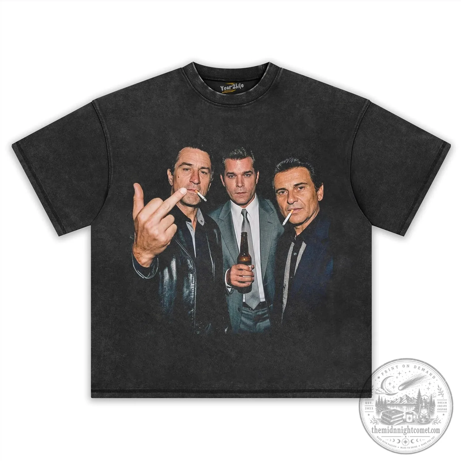 Goodfellas Movie Robert De Niro Ray Liotta Joe Pesci Vintage Washed T-Shirt 10 Goodfellas Movie Robert De Niro Ray Liotta Joe Pesci Vintage Washed T-Shirt
