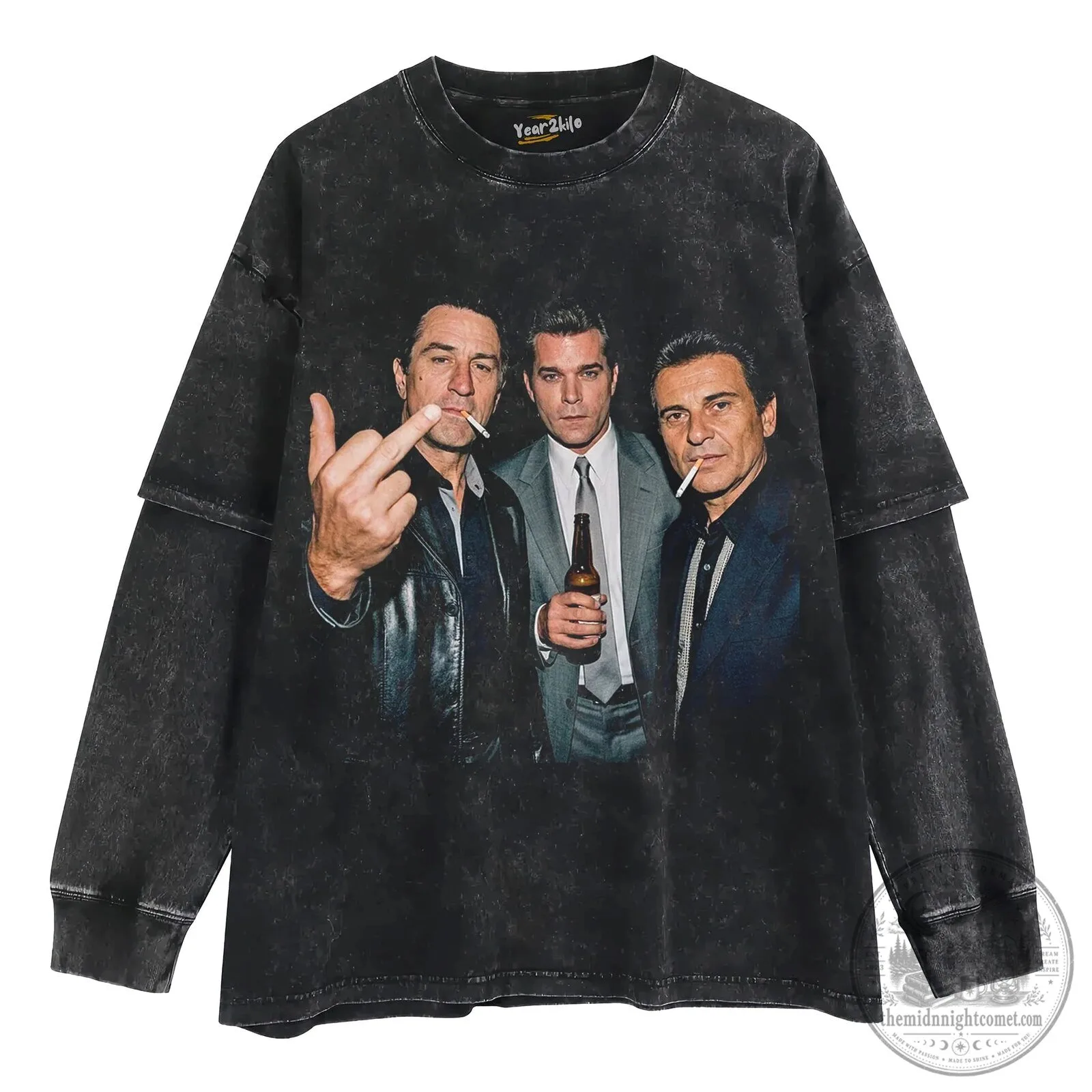 Goodfellas Movie Robert De Niro Ray Liotta Joe Pesci Vintage Washed T-Shirt 12 Goodfellas Movie Robert De Niro Ray Liotta Joe Pesci Vintage Washed T-Shirt