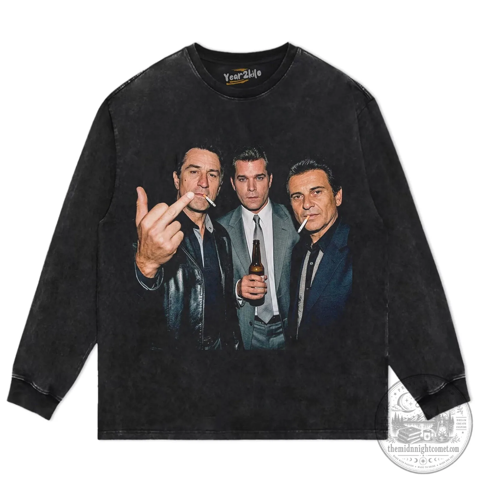 Goodfellas Movie Robert De Niro Ray Liotta Joe Pesci Vintage Washed T-Shirt 14 Goodfellas Movie Robert De Niro Ray Liotta Joe Pesci Vintage Washed T-Shirt