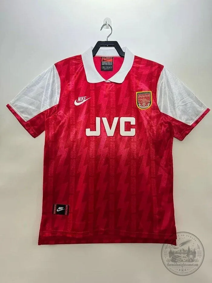 Arsenal 1993-1994 Home Retro Football Jersey with JVC Sponsor Logo