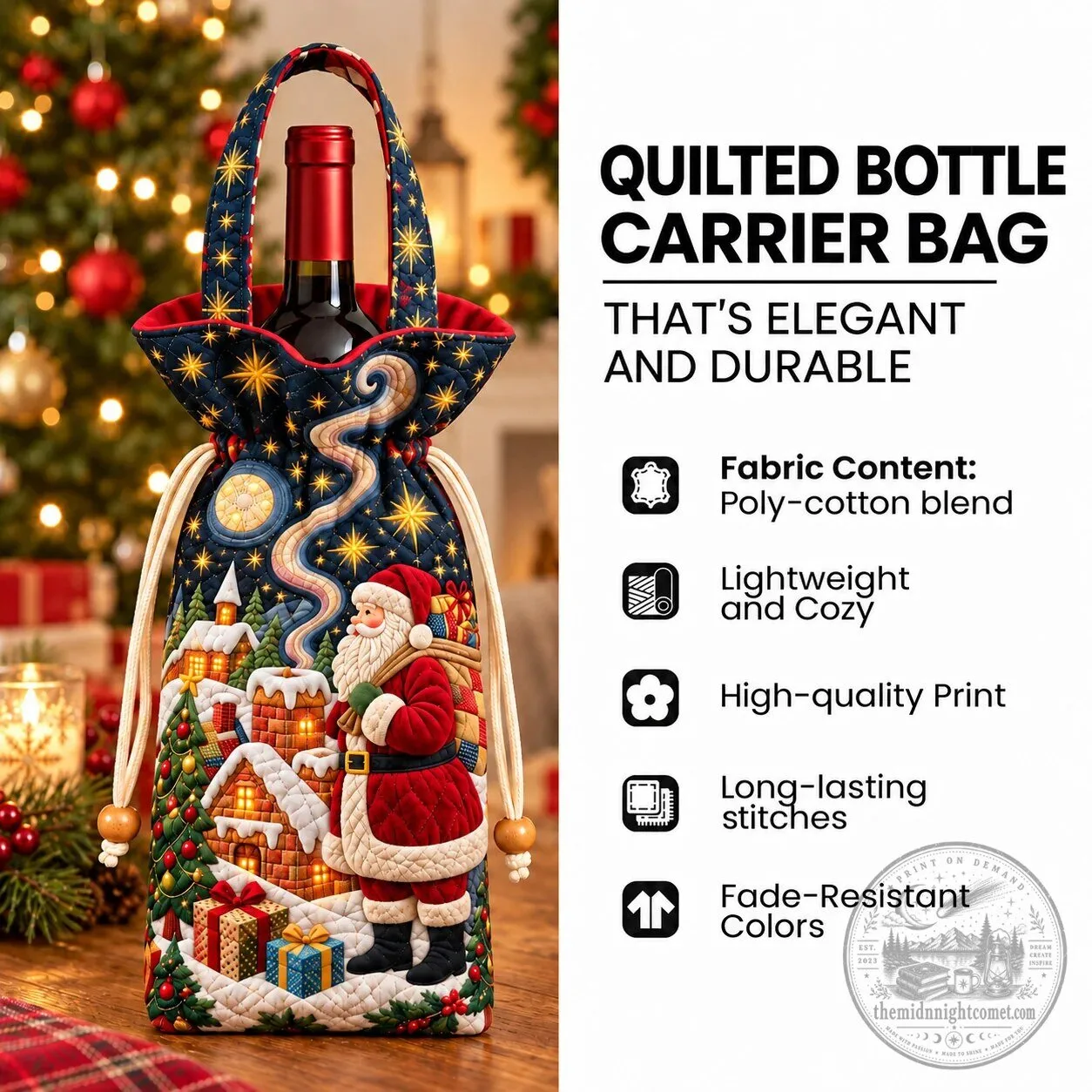Heavenly Angel Nativity Scene Quilted Wine Bottle Carrier Bag 8 Heavenly Angel Nativity Scene Quilted Wine Bottle Carrier Bag