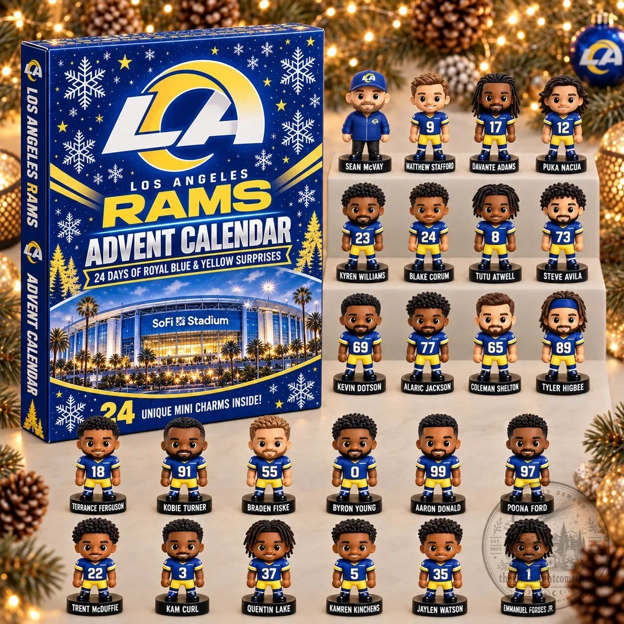 Wisconsin Badgers Fall Maple Leaves Chunky Sneakers Shoes 8 Los Angeles Rams NFL Football Team 24 Day Royal Blue and Yellow Surprises Advent Calendar