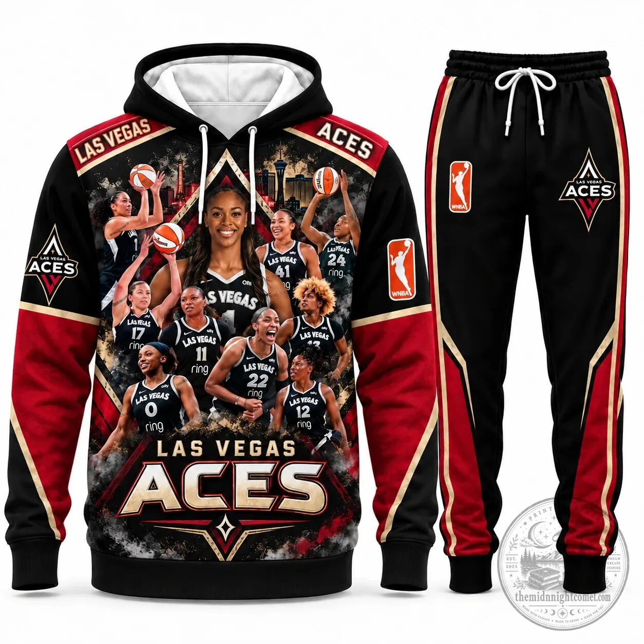 Las Vegas Aces Women's Basketball Team Fan Hoodie 5 Las Vegas Aces Women