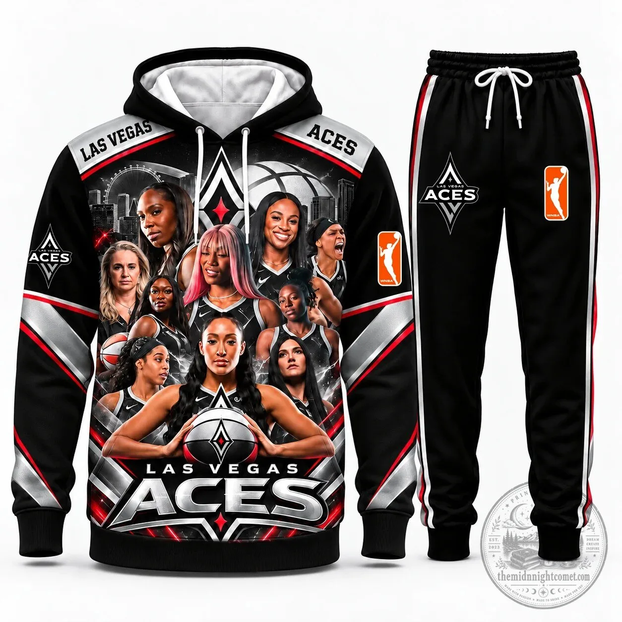 Las Vegas Aces Women's Basketball Team Fan Hoodie 7 Las Vegas Aces Women