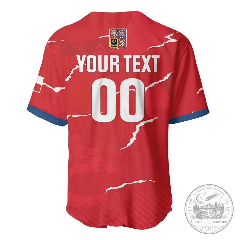 Czech Republic National Team Baseball Jersey for Men and Women 4 Czech Republic National Team Baseball Jersey for Men and Women