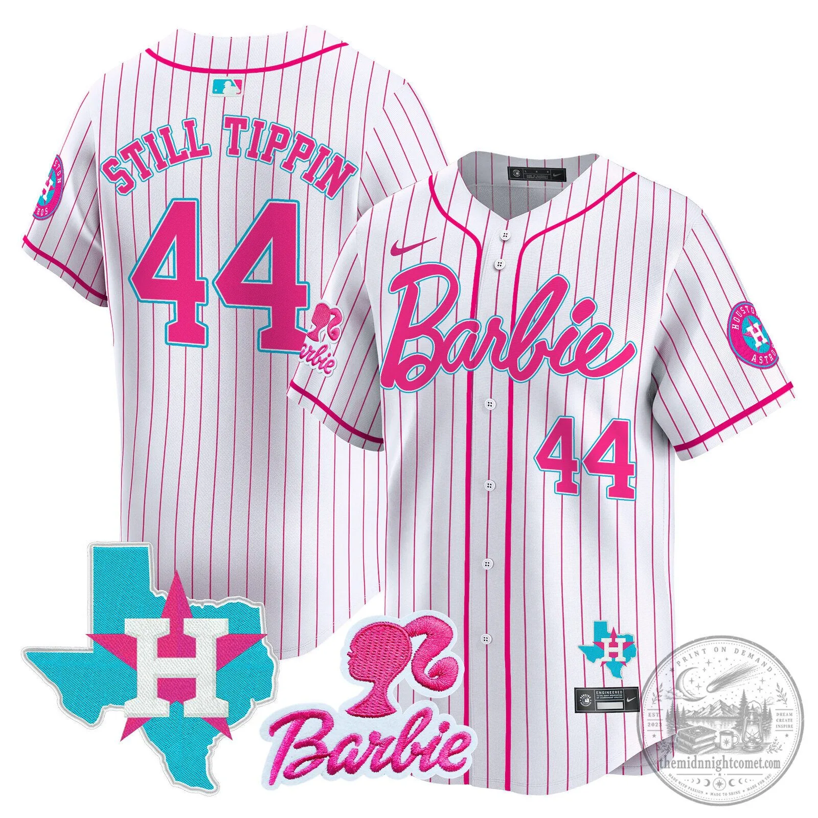 Barbie Houston Astros Baseball Pinstripe Jersey 57 Barbie Houston Astros Baseball Pinstripe Jersey
