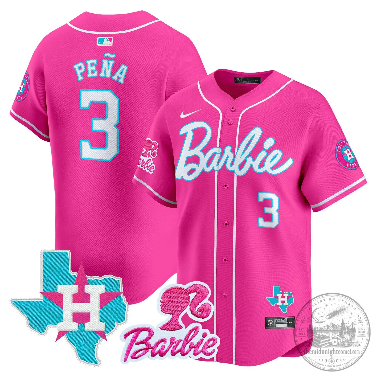 Barbie Houston Astros Baseball Pinstripe Jersey 72 Barbie Houston Astros Baseball Pinstripe Jersey