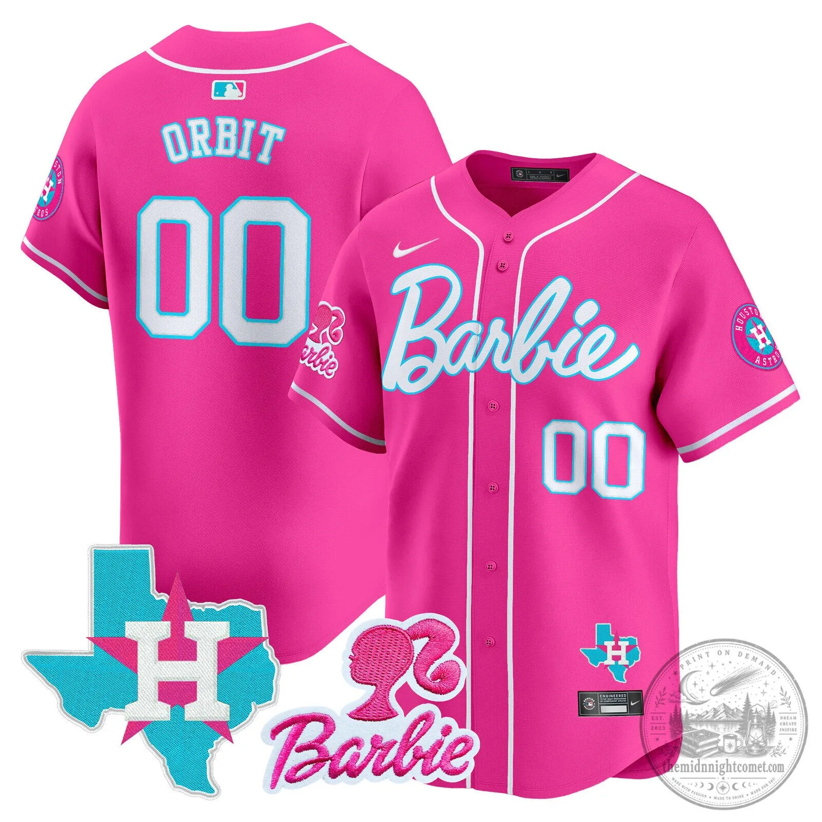 Barbie Houston Astros Baseball Pinstripe Jersey 75 Barbie Houston Astros Baseball Pinstripe Jersey