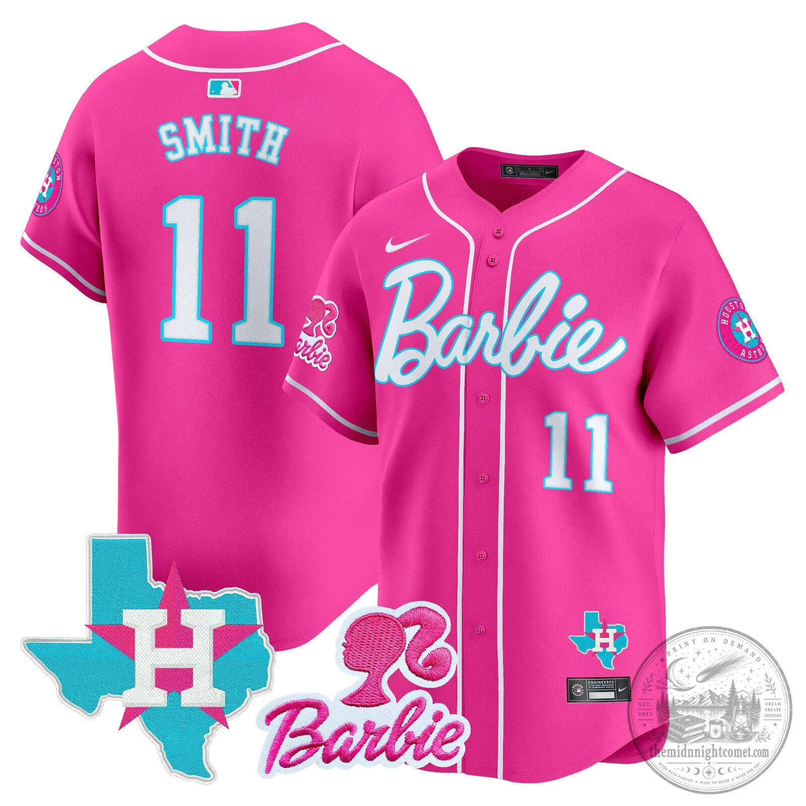 Barbie Houston Astros Baseball Pinstripe Jersey 78 Barbie Houston Astros Baseball Pinstripe Jersey