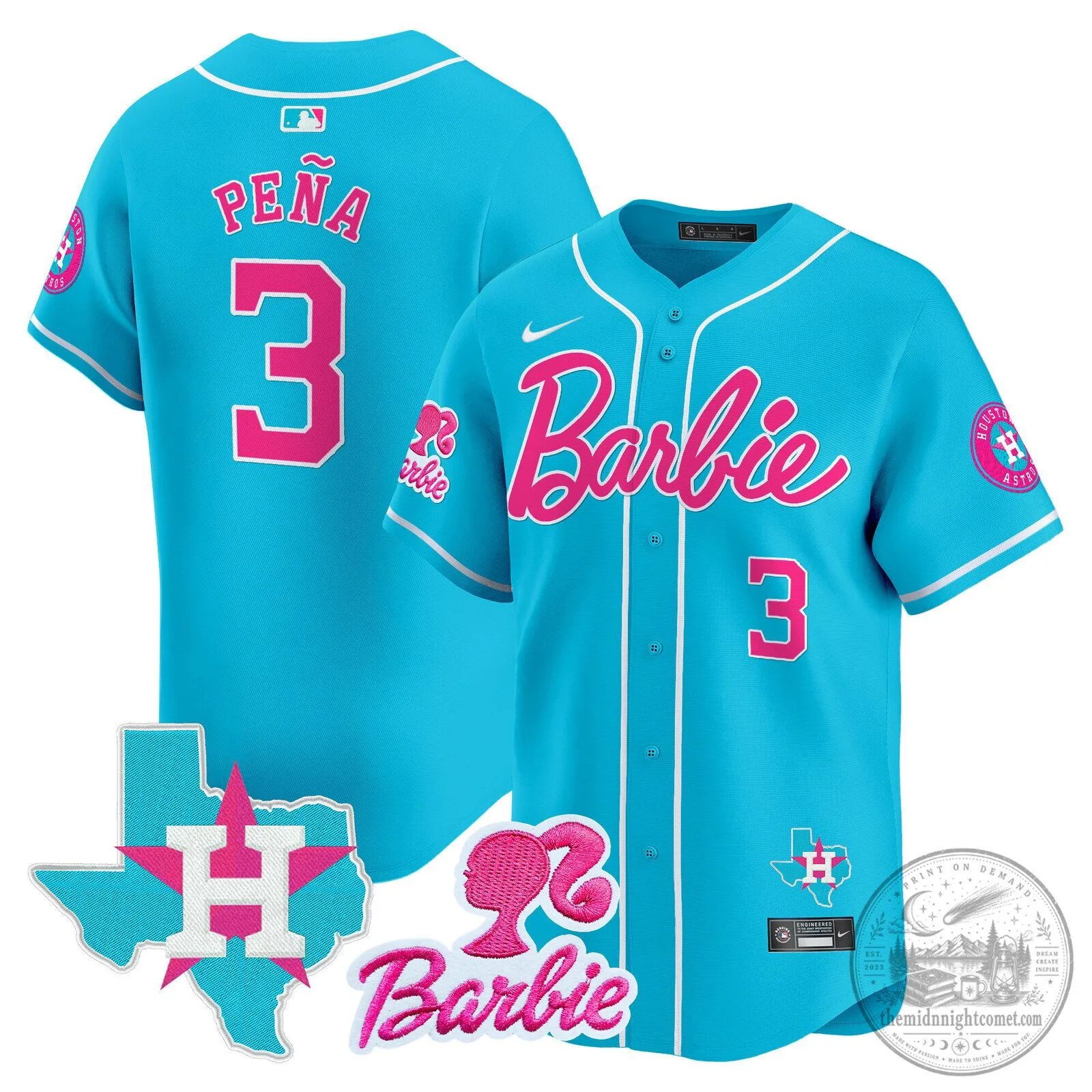 Barbie Houston Astros Baseball Pinstripe Jersey 82 Barbie Houston Astros Baseball Pinstripe Jersey