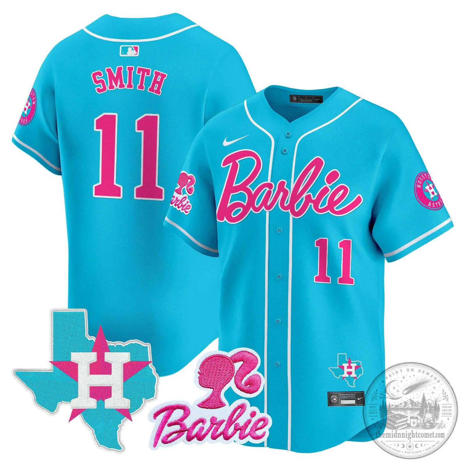 Barbie Houston Astros Baseball Pinstripe Jersey 88 Barbie Houston Astros Baseball Pinstripe Jersey