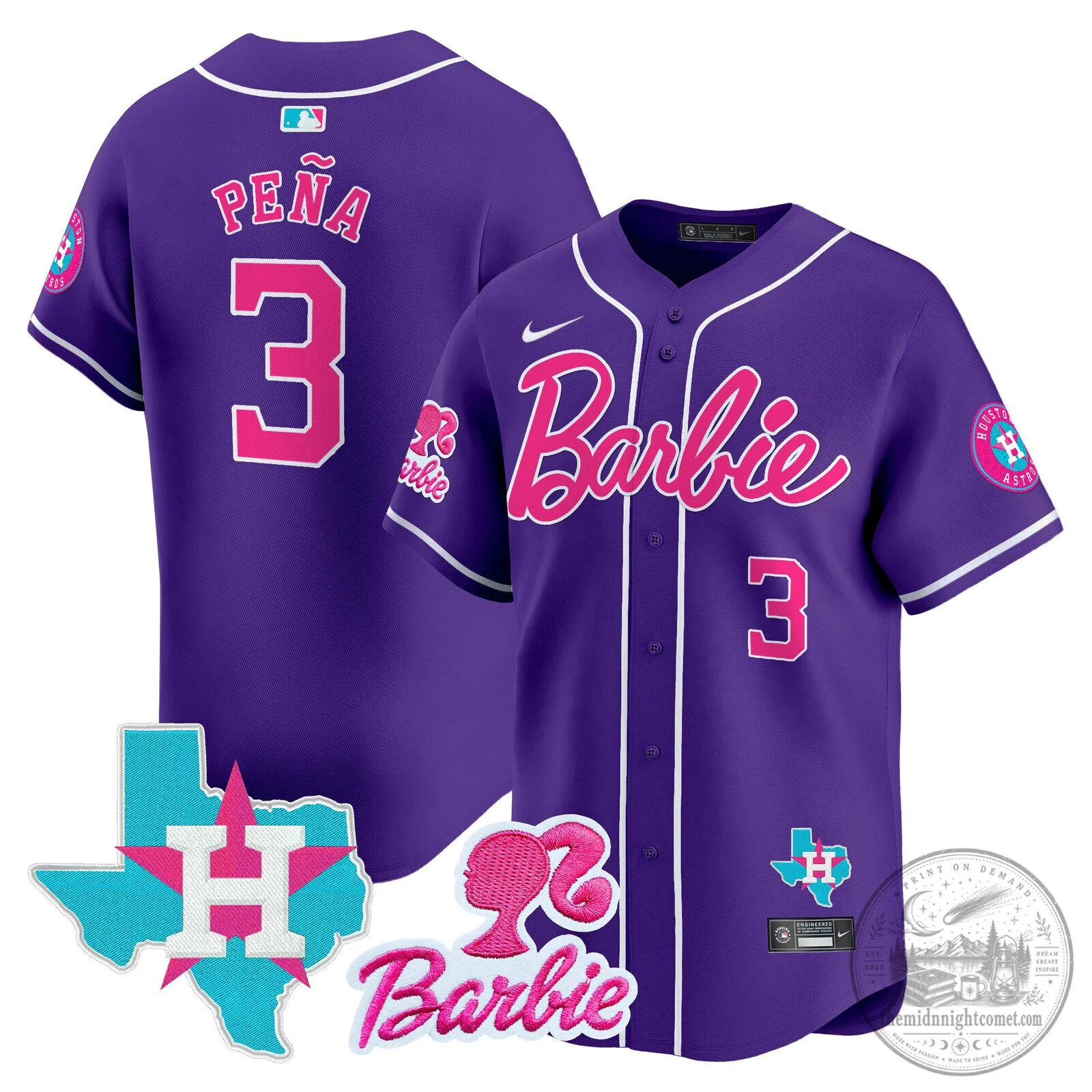 Barbie Houston Astros Baseball Pinstripe Jersey 92 Barbie Houston Astros Baseball Pinstripe Jersey