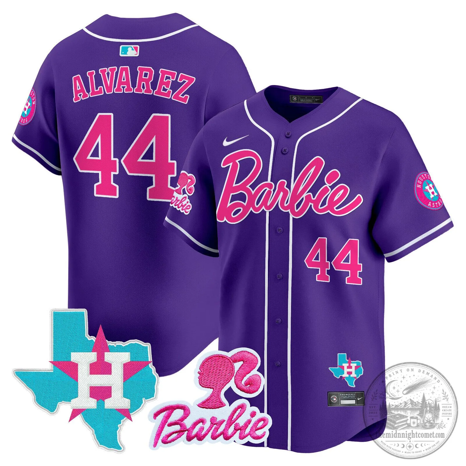 Barbie Houston Astros Baseball Pinstripe Jersey 93 Barbie Houston Astros Baseball Pinstripe Jersey