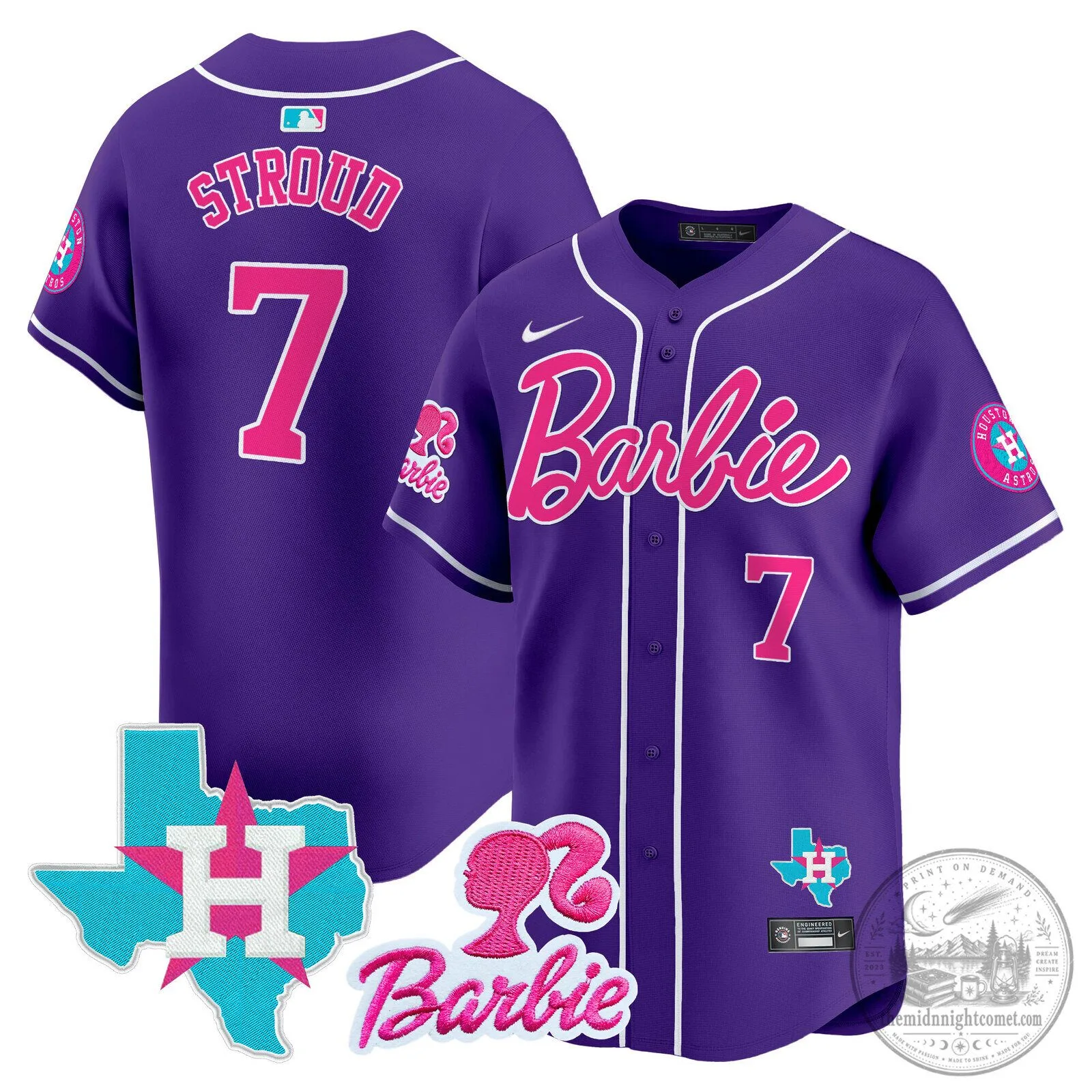 Barbie Houston Astros Baseball Pinstripe Jersey 94 Barbie Houston Astros Baseball Pinstripe Jersey