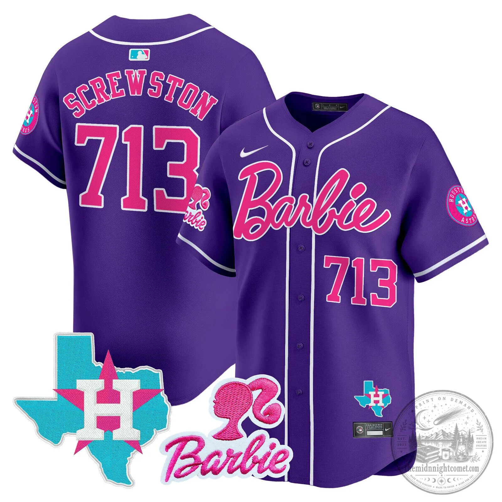 Barbie Houston Astros Baseball Pinstripe Jersey 96 Barbie Houston Astros Baseball Pinstripe Jersey