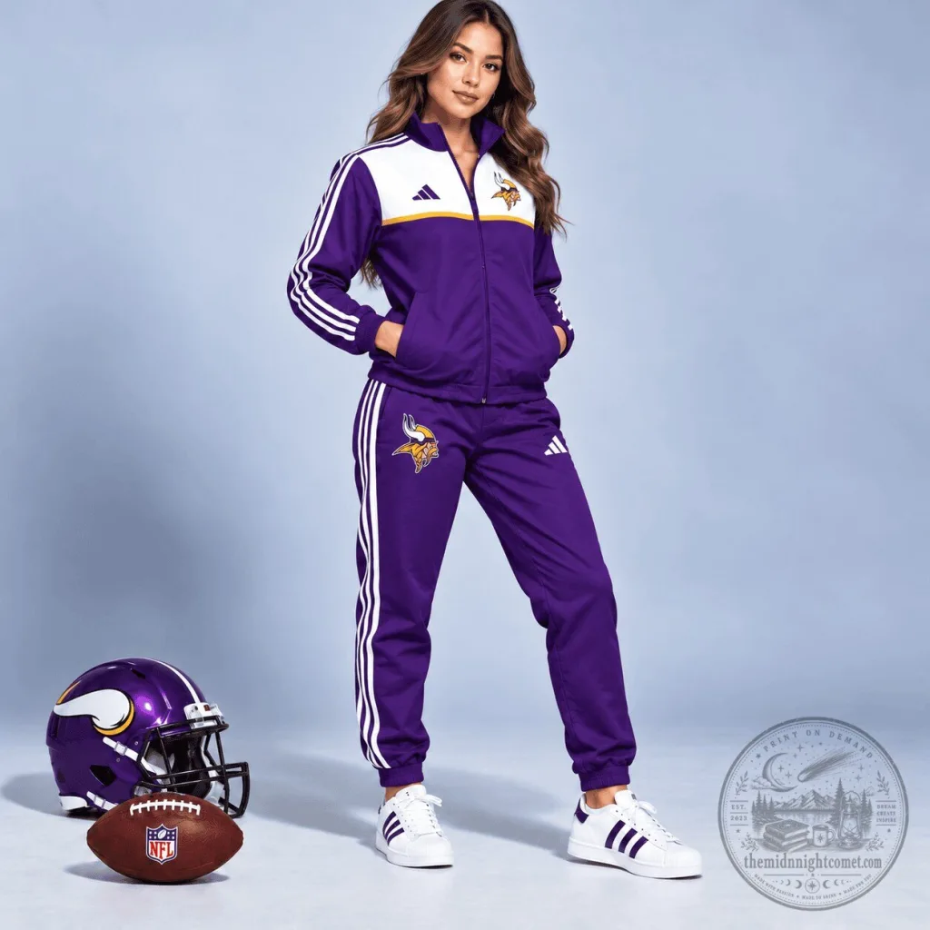 Minnesota Vikings Purple Sideline Tracksuit Set for Women Minnesota Vikings Purple Sideline Tracksuit Set for Women