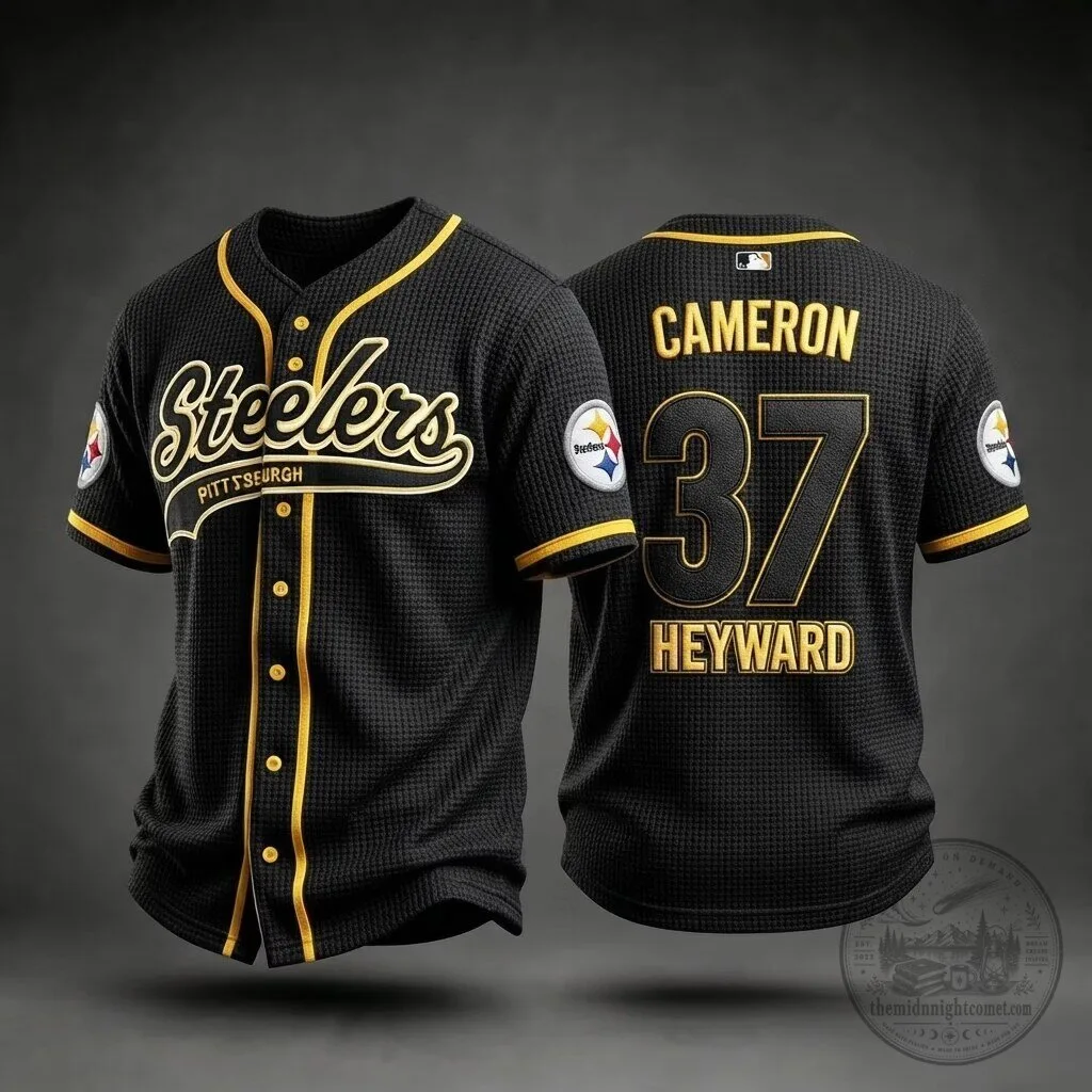 Pittsburgh Steelers Cameron Heyward Baseball Jersey Black Gold