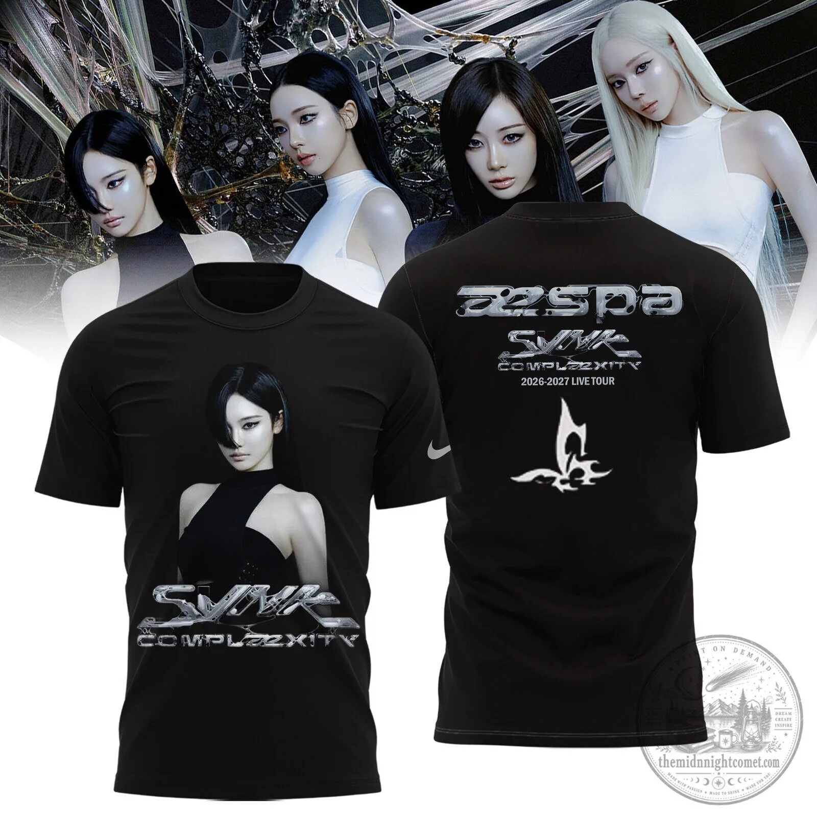 AESPA SYNK COMPLEXITY 2026-2027 Live Tour Ningning Black T-Shirt